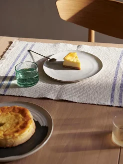 Plato postre de cerámica Flow