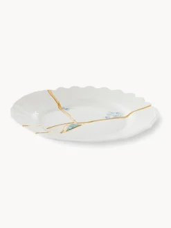 Plato postre de porcelana Kintsugi