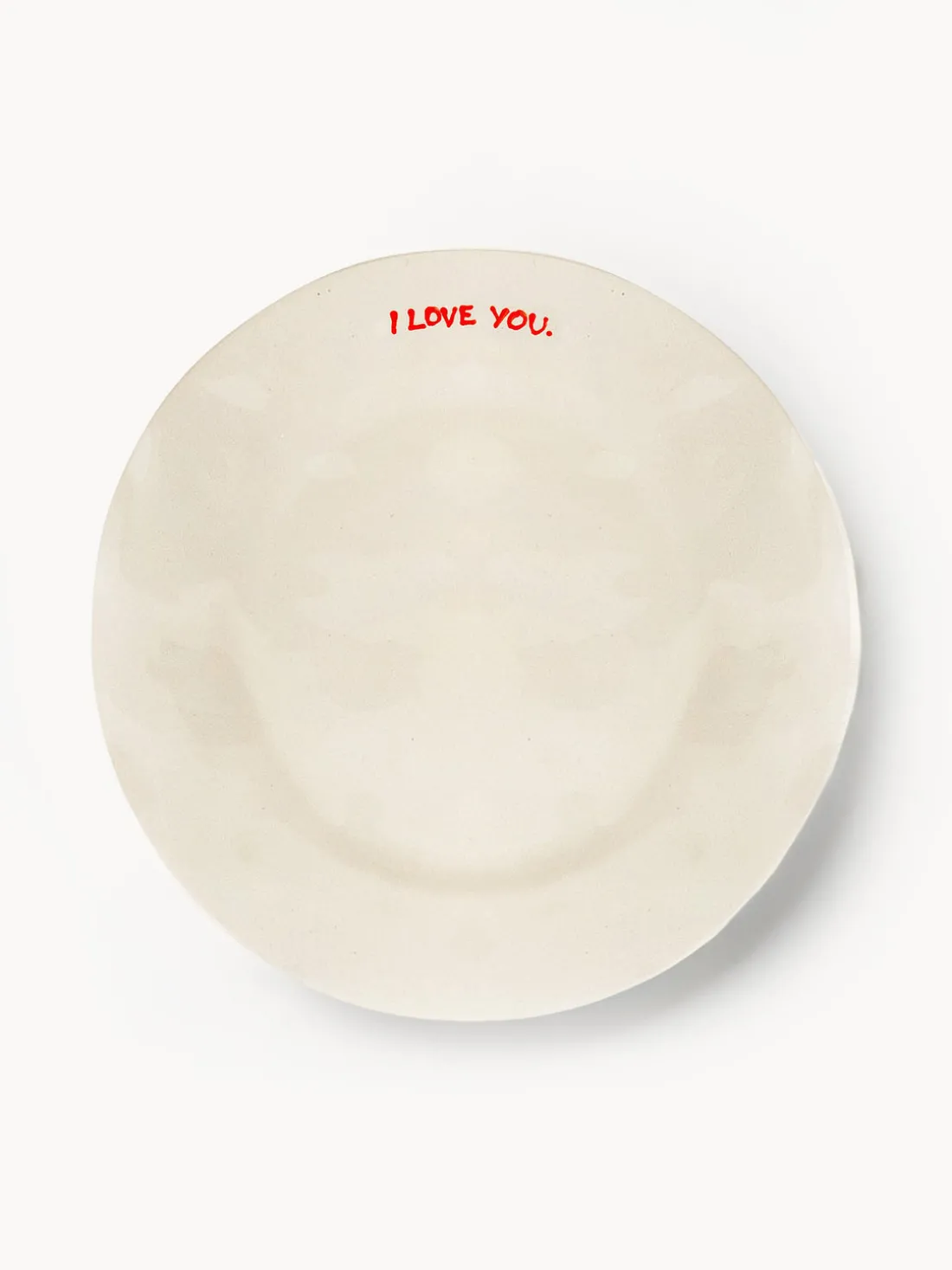 Plato postre pintado a mano I Love You