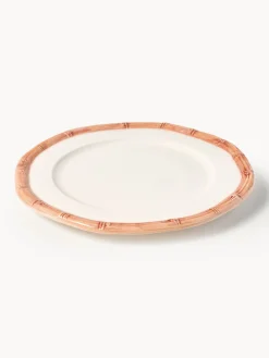 Plato postre pintado a mano Bamboo