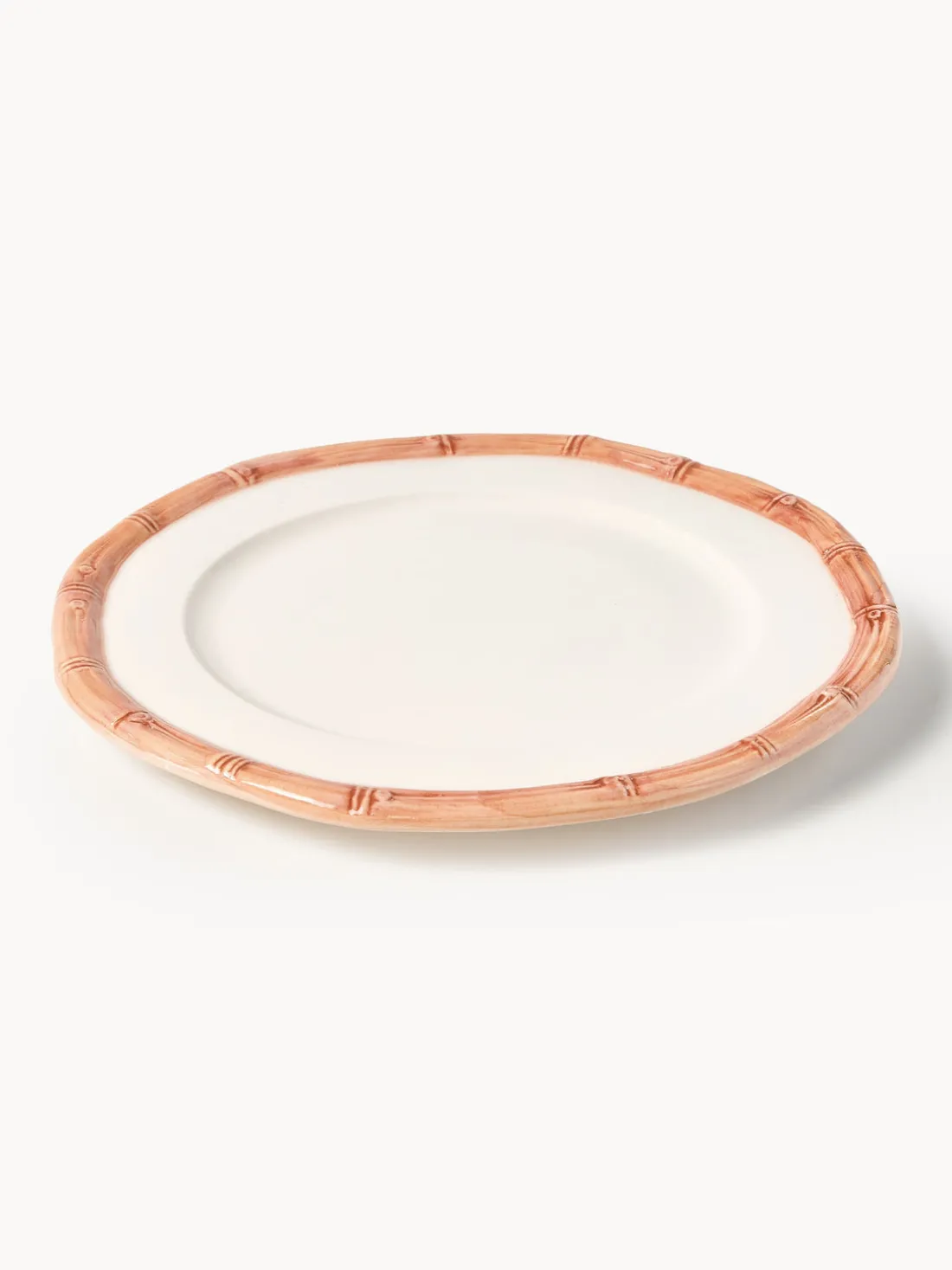 Plato postre pintado a mano Bamboo