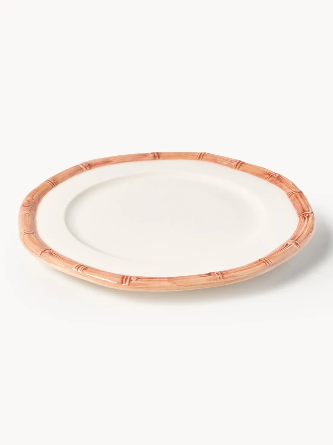 Plato postre pintado a mano Bamboo