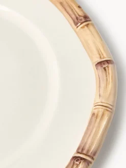 Plato postre pintado a mano Bamboo