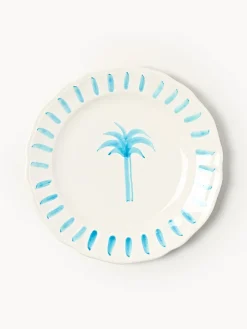 Plato postre pintado a mano The Palms