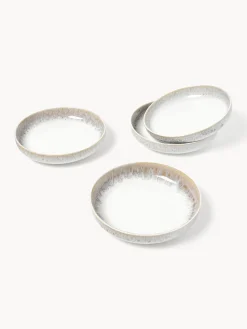 Platos de pasta artesanales con esmalte reactivo Danza, 4 uds.