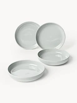 Platos hondos de porcelana Nessa, 4 uds.