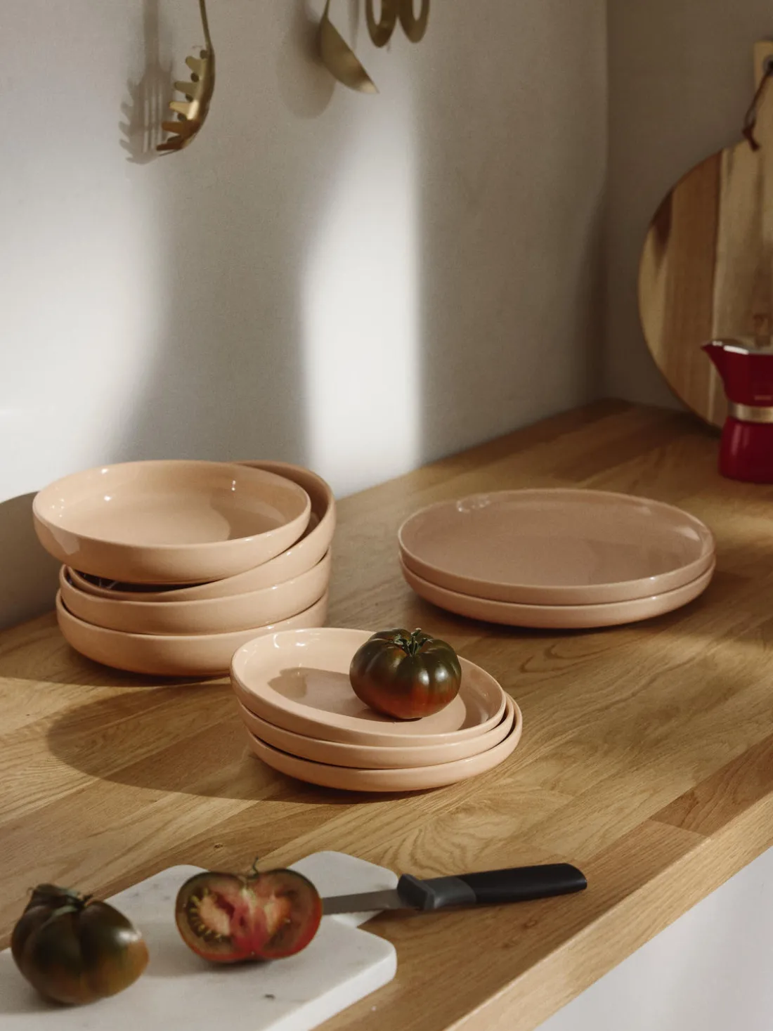 Platos hondos de porcelana Nessa, 4 uds.