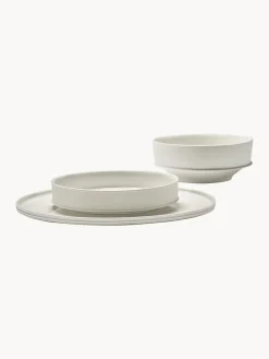 Platos hondos de porcelana con esmalte reactivo Dune, 2 uds.