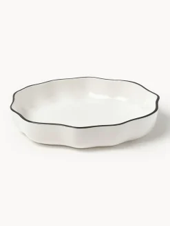 Platos hondos de porcelana con volantes Bia, 4 uds.