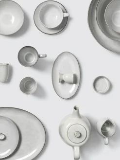 Platos llanos artesanales Nordic Sand, 4 uds.