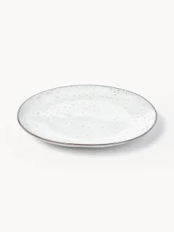 Platos llanos artesanales Nordic Sand, 4 uds.