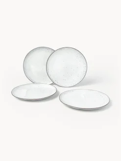 Platos llanos artesanales Nordic Sand, 4 uds.