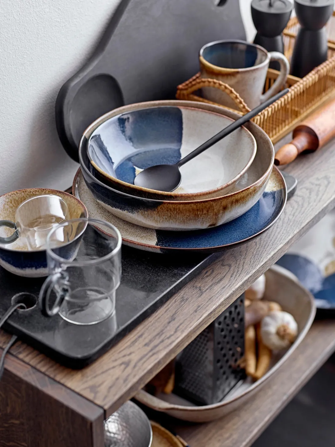 Platos llanos artesanales Jules, 2 uds.