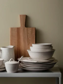 Platos llanos artesanales Nordic Vanilla, 4 uds.