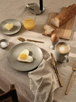 Platos llanos artesanales Nordic Marsh, 4 uds.