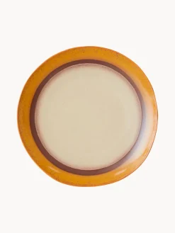 Platos llanos artesanales de gres 70´s, 2 uds.