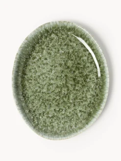 Platos llanos artesanales con forma orgánica Macey, 4 uds.