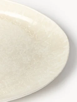 Platos llanos artesanales de forma orgánica Macey, 4 uds.