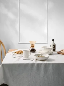 Platos llanos de porcelana con relieves Sali, 2 uds.