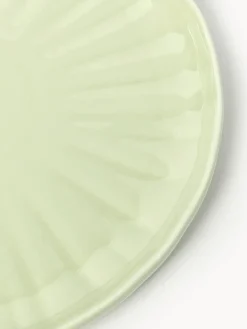 Platos llanos de porcelana con relieves Sali, 4 uds.