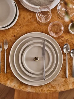 Platos llanos de porcelana con esmalte reactivo Dune, 2 uds.