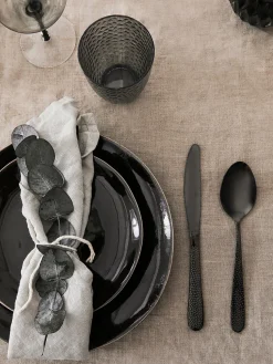 Platos postre artesanales Nordic Coal, 4 uds.