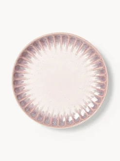 Platos postre artesanales con esmalte reactivo Vinci, 4 uds.