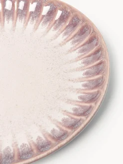 Platos postre artesanales con esmalte reactivo Vinci, 4 uds.