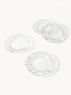 Platos postre con relieves Effie, 4 uds.