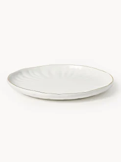 Platos postre de porcelana con relieves Sali, 2 uds.