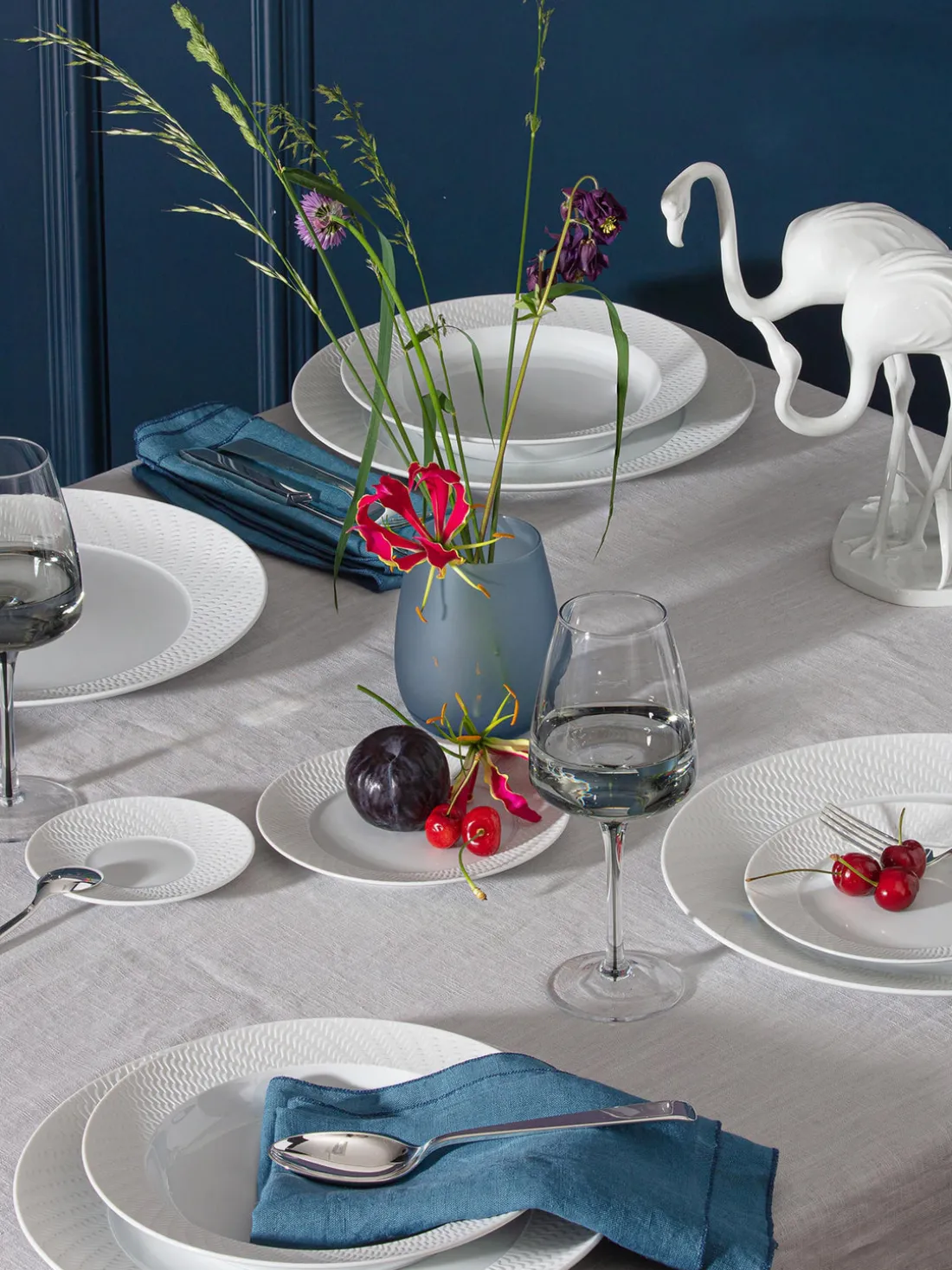 Platos postre de porcelana artesanales No. 41, 2 uds.