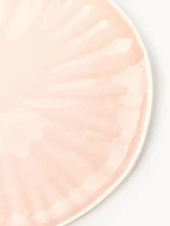 Platos postre de porcelana con relieves Sali, 4 uds.