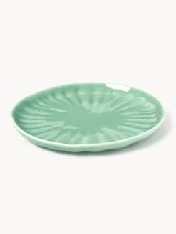 Platos postre de porcelana con relieves Sali, 4 uds.