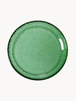 Platos postre de vidrio The Emeralds, 2 uds.