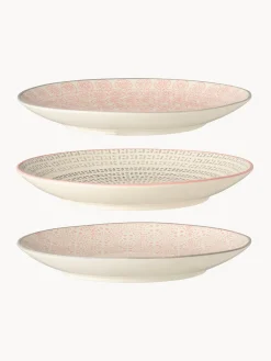 Platos postre pintados a mano con estampado divertido Cécile, 3 uds.