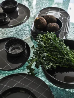 Platos postres de porcelana con esmalte reactivo Zuma, 2 uds.