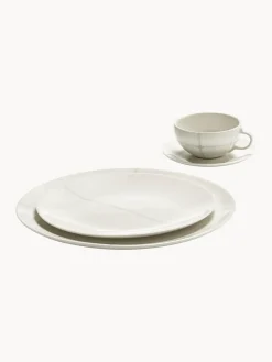 Platos postres de porcelana con esmalte reactivo Zuma, 2 uds.