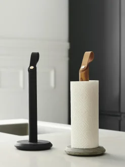 Portarrollos de cocina de madera de roble Grab