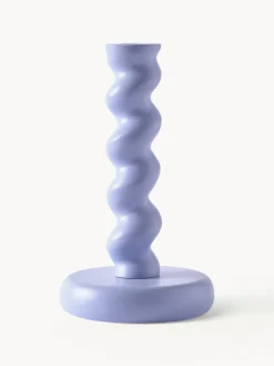 Portavelas de metal artesanal Twister