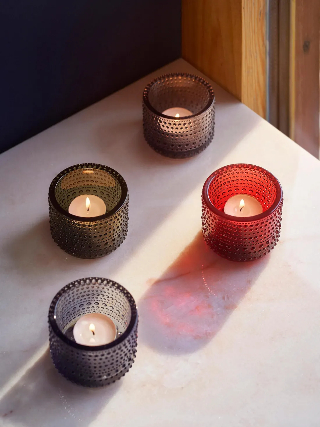 Portavelas de vidrio Kastehelmi