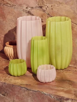 Portavelas de vidrio soplado Melon