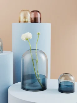 Portavelas de vidrio Tota