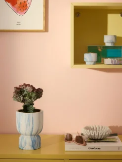 Portavelas en look mármol Kiko, 2 uds.