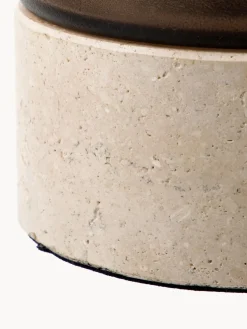 Portavelas soplado con base de travertino Rivo