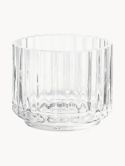 Portavelas soplado con estriado Lyngby