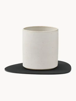 Posavasos asimétricos de cuero Curve, 4 uds.