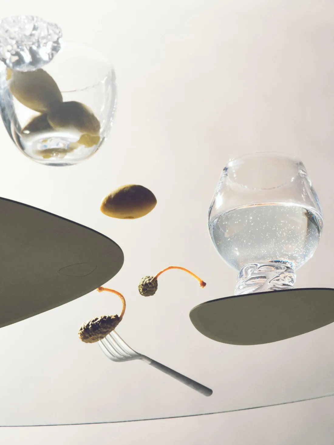 Posavasos asimétricos de cuero Curve, 4 uds.