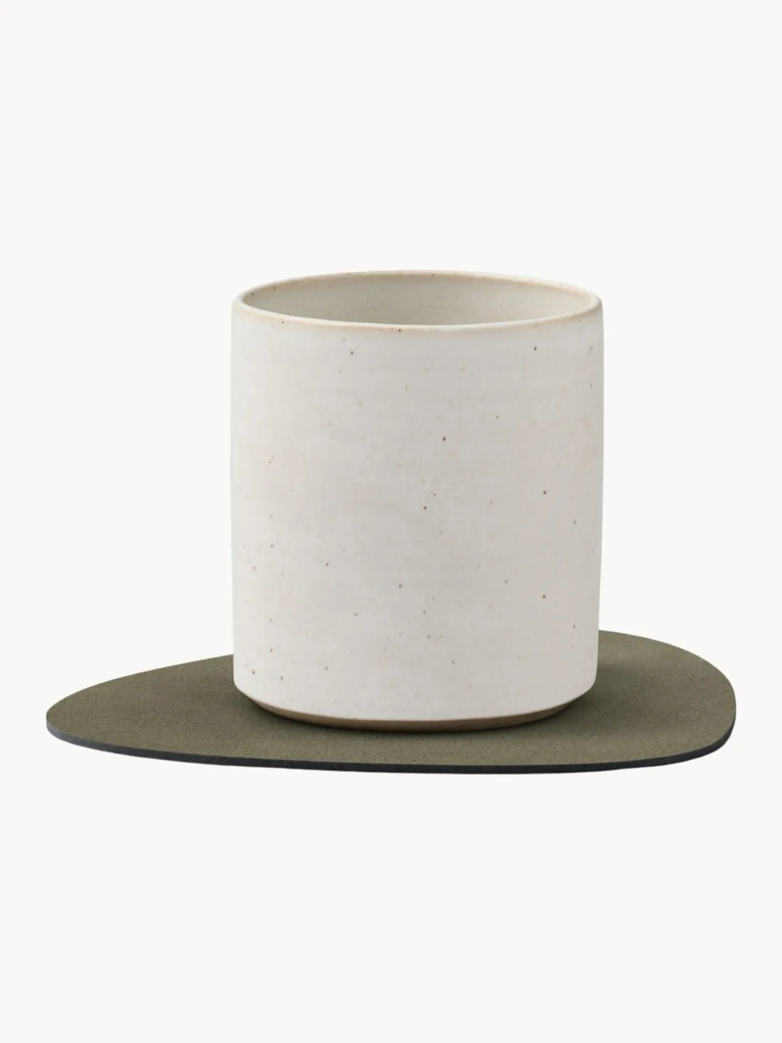 Posavasos asimétricos de cuero Curve, 4 uds.