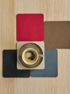 Posavasos de cuero sintético Pik, 4 uds.