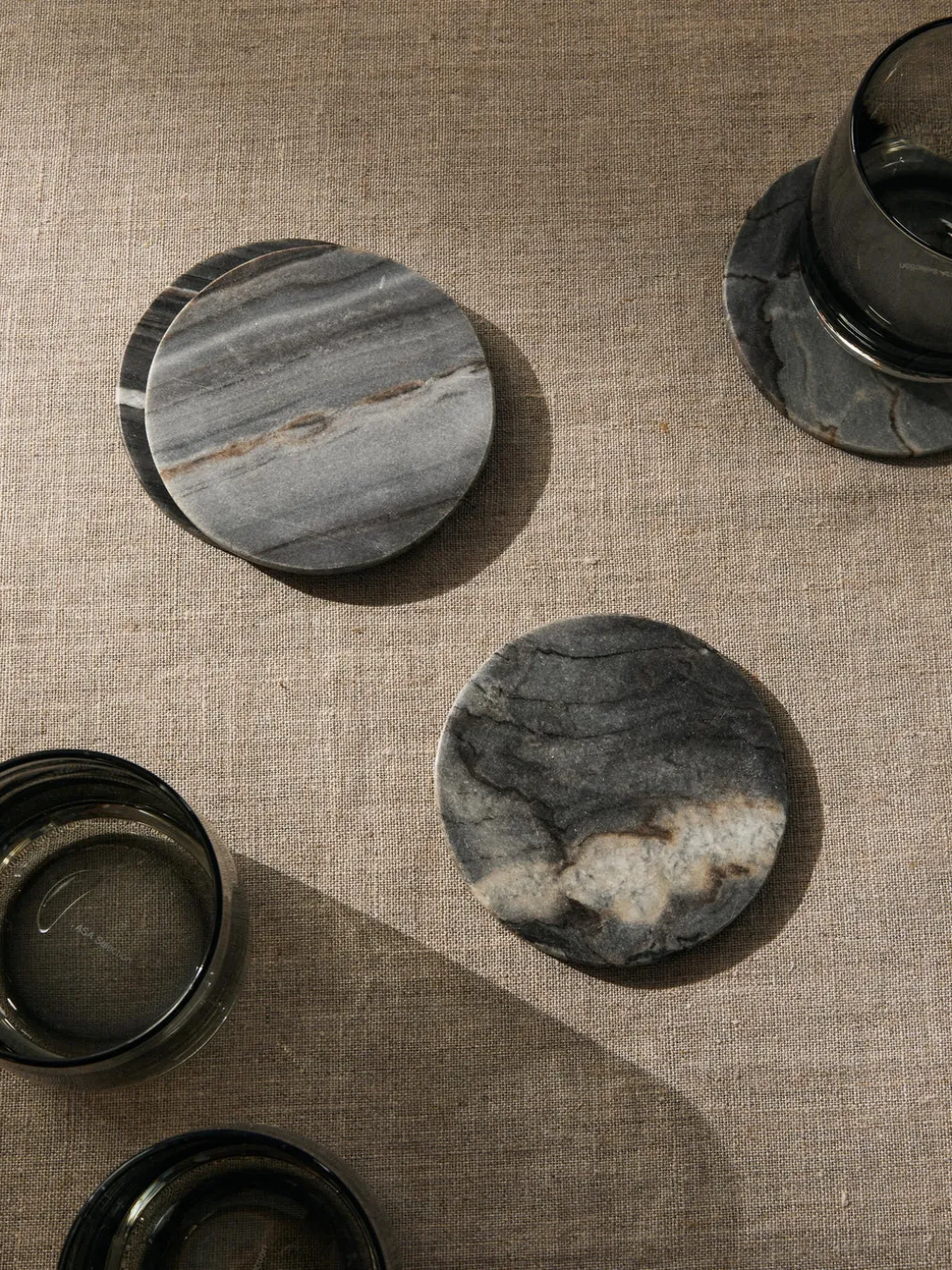 Posavasos de mármol Tressa, 4 uds.